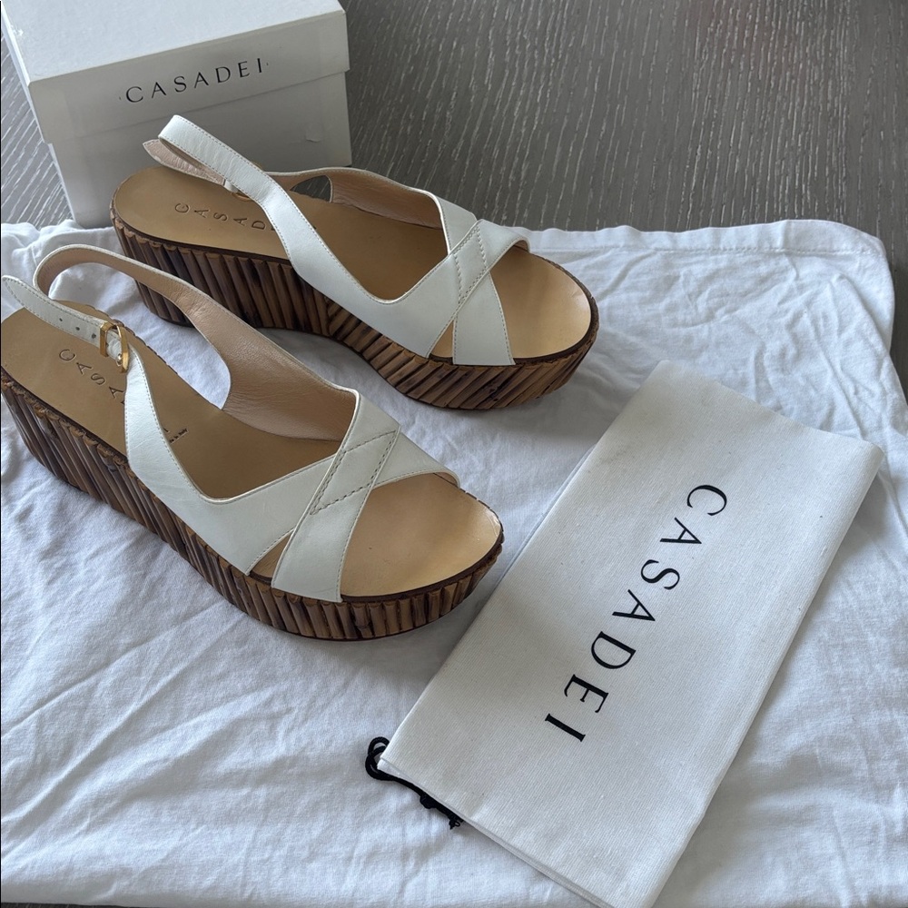 Casadei Raso Denim Sandals
